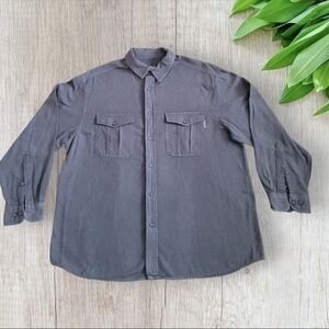 Woolrich Men's Size XL Gray Button Up Shirt
